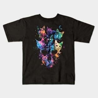 Cat Skull Sculptures Kids T-Shirt